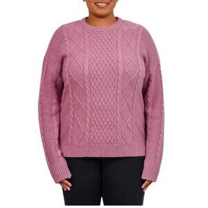 NEW Kersh Merino Wool Cable Knit Sweater | Pink